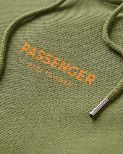 Passenger Relaxed Fit Hoodie - Khaki - Flatlay