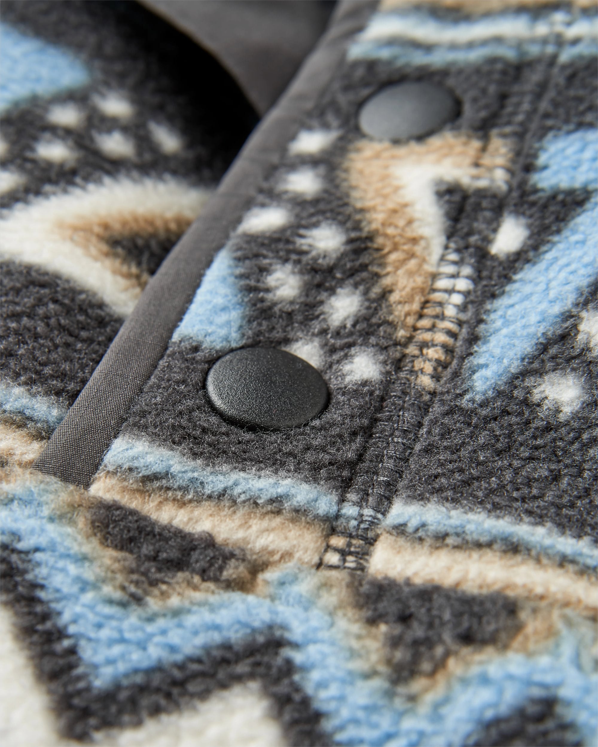 Take It Easy Polar Fleece - Geo Stripe Faded Black  - Flatlay