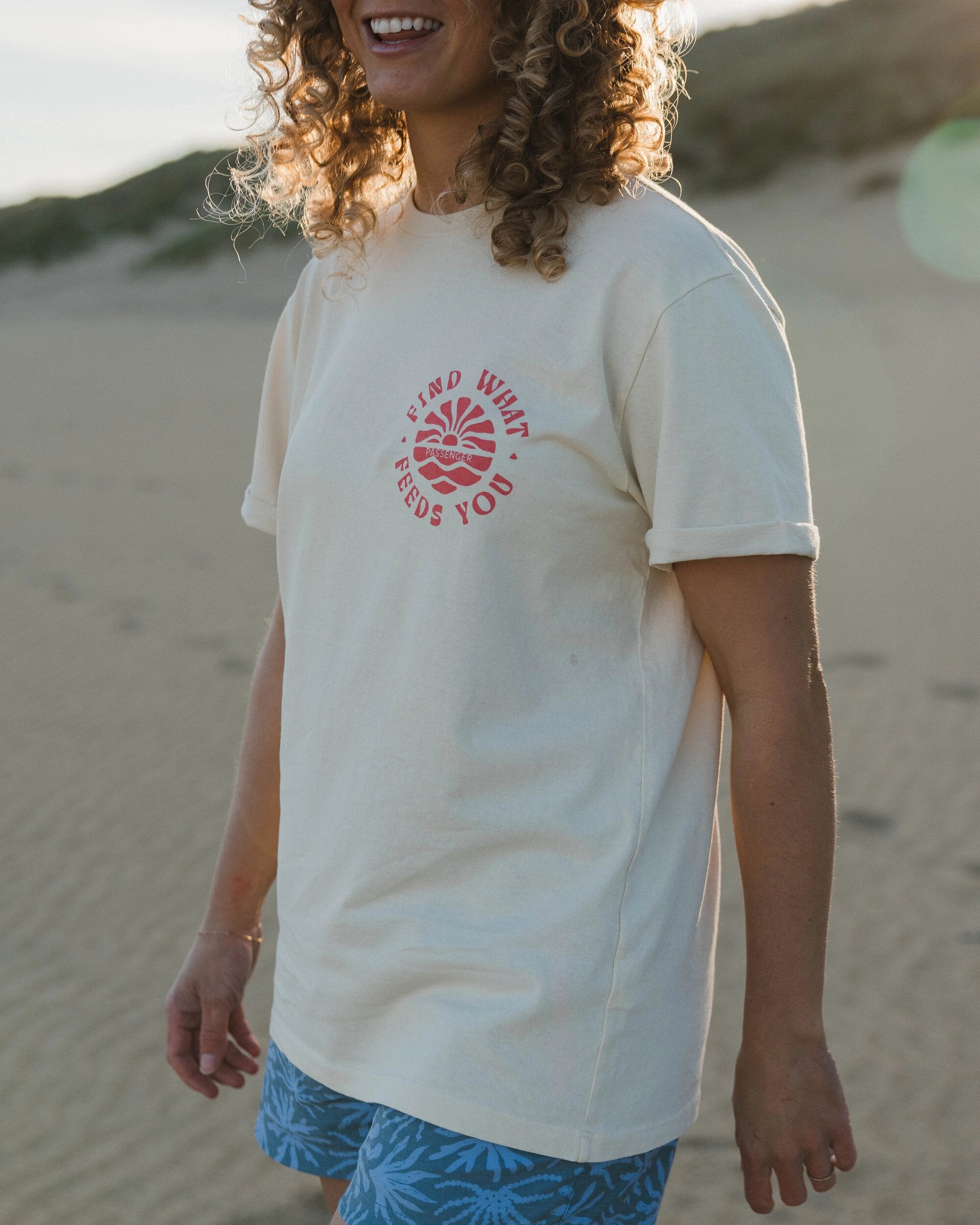 Rediscover Recycled Cotton T-Shirt - Birch - Lifestyle