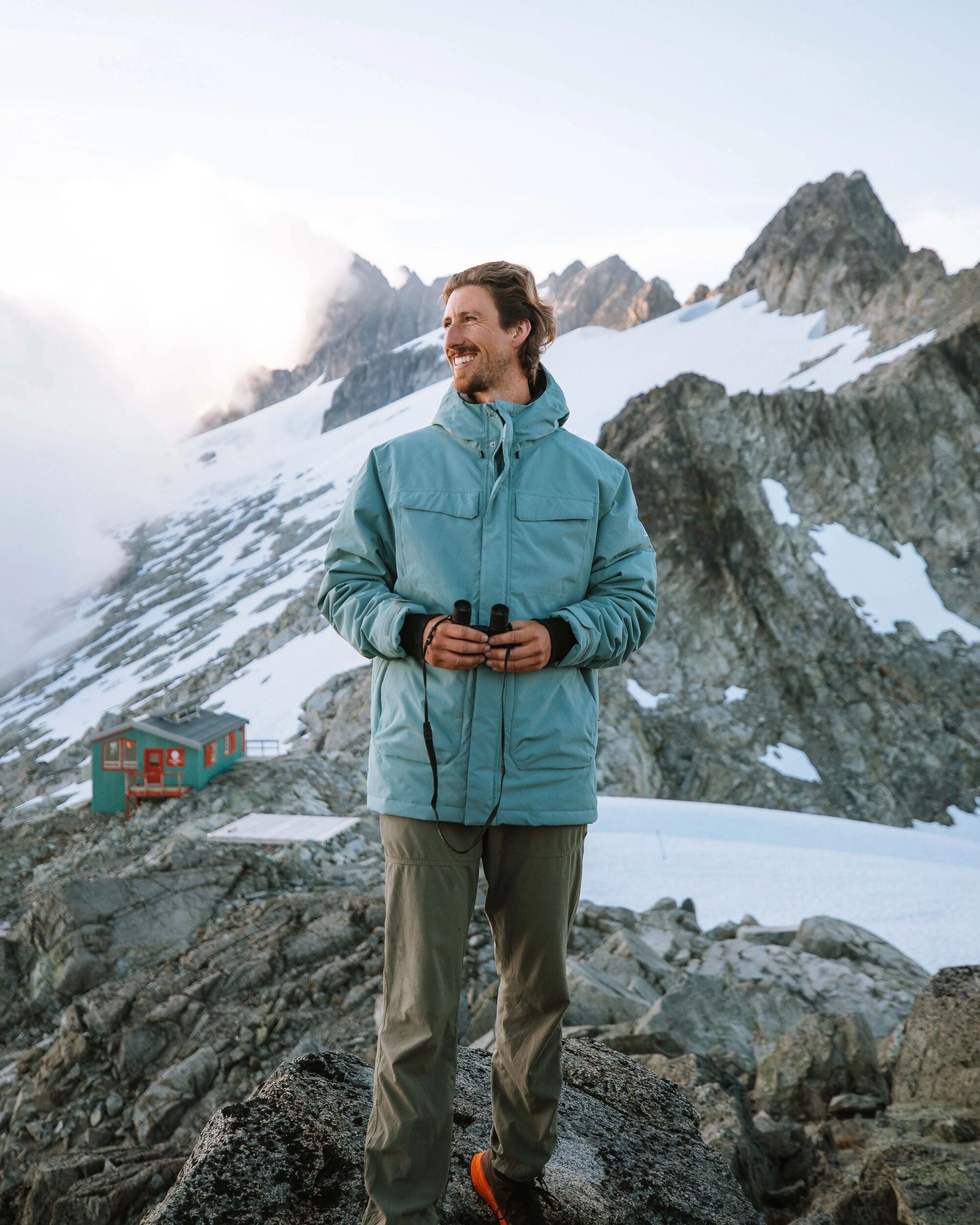 Explorer Waterproof Down Parka - Stormy Sea - Lifestyle