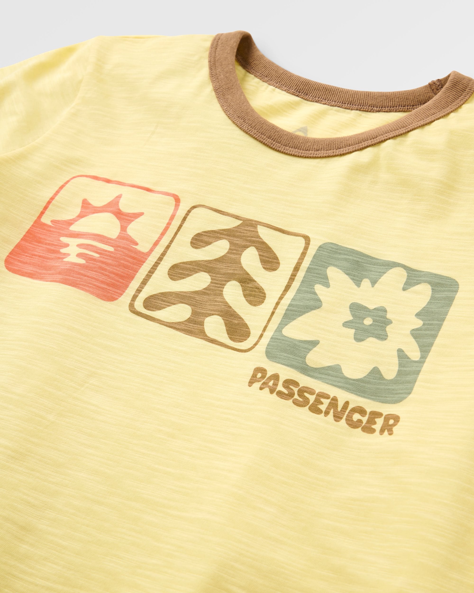 Daze Recycled Cotton T-Shirt - Sunlight - Flatlay