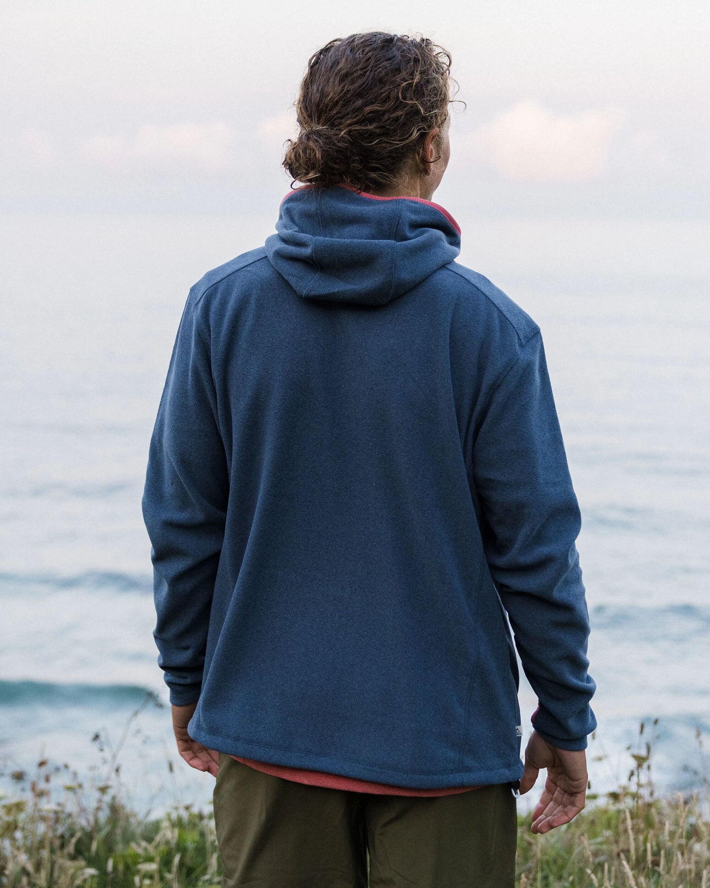 Men's Pinegrove Recycled Polartec® Fleece Hoodie - Dark Denim Marl