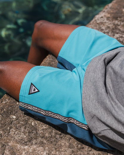 Hollow Recycled Boardshort - Blue Pool