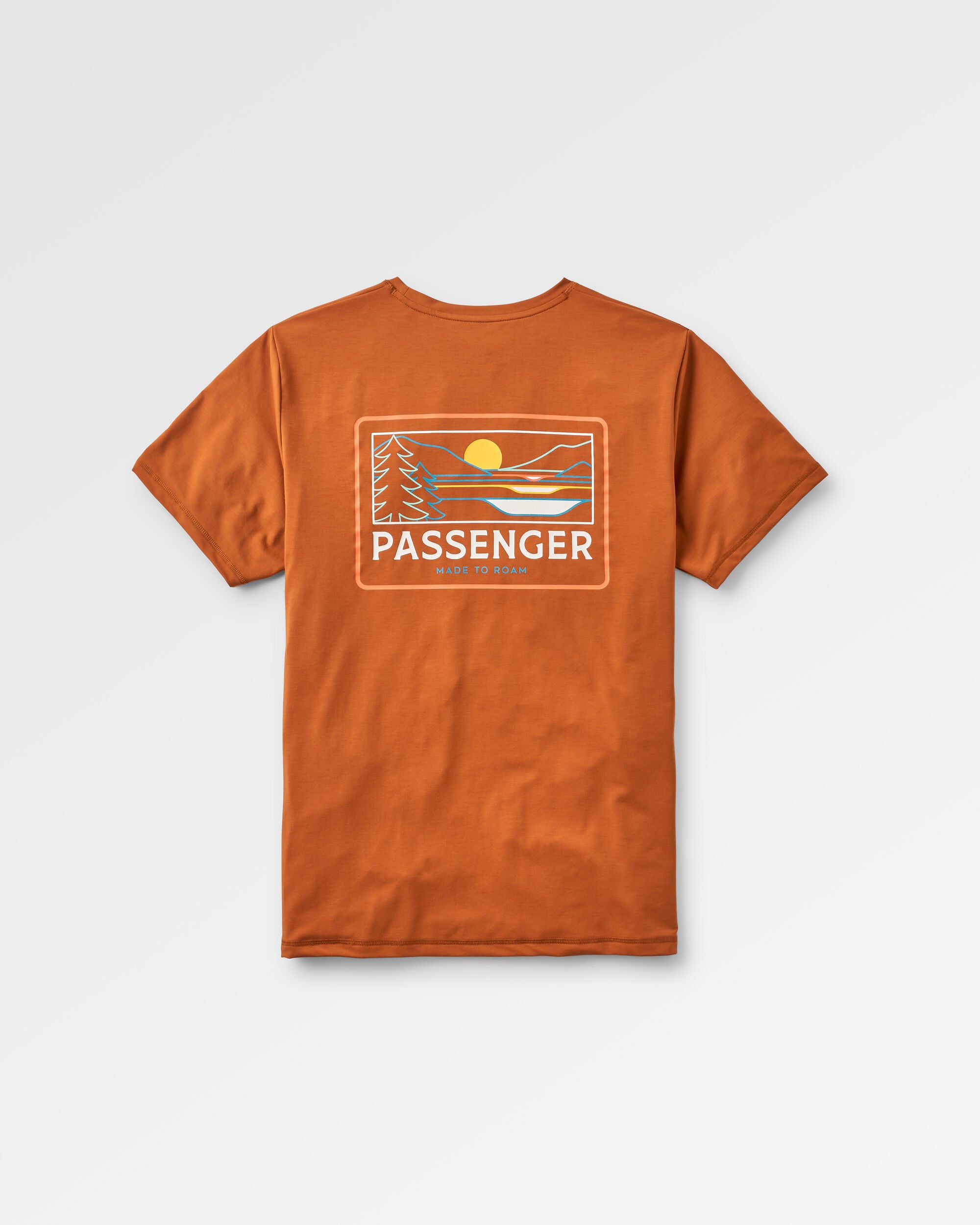 Roamer Men's Recycled Active T-Shirt - Glazed Ginger - Flatlay