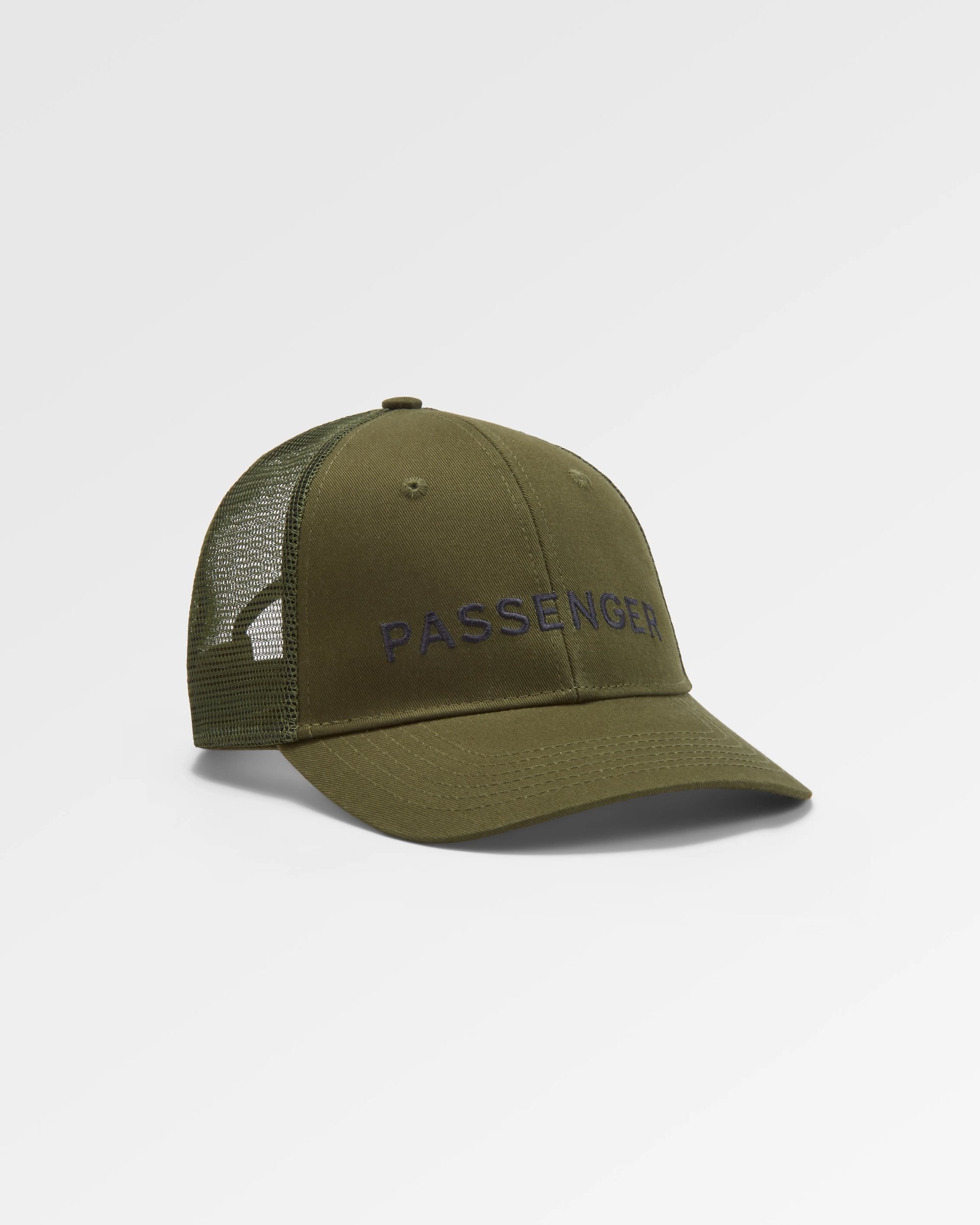 Passenger Recycled Cotton Trucker Cap - Khaki - Flatlay