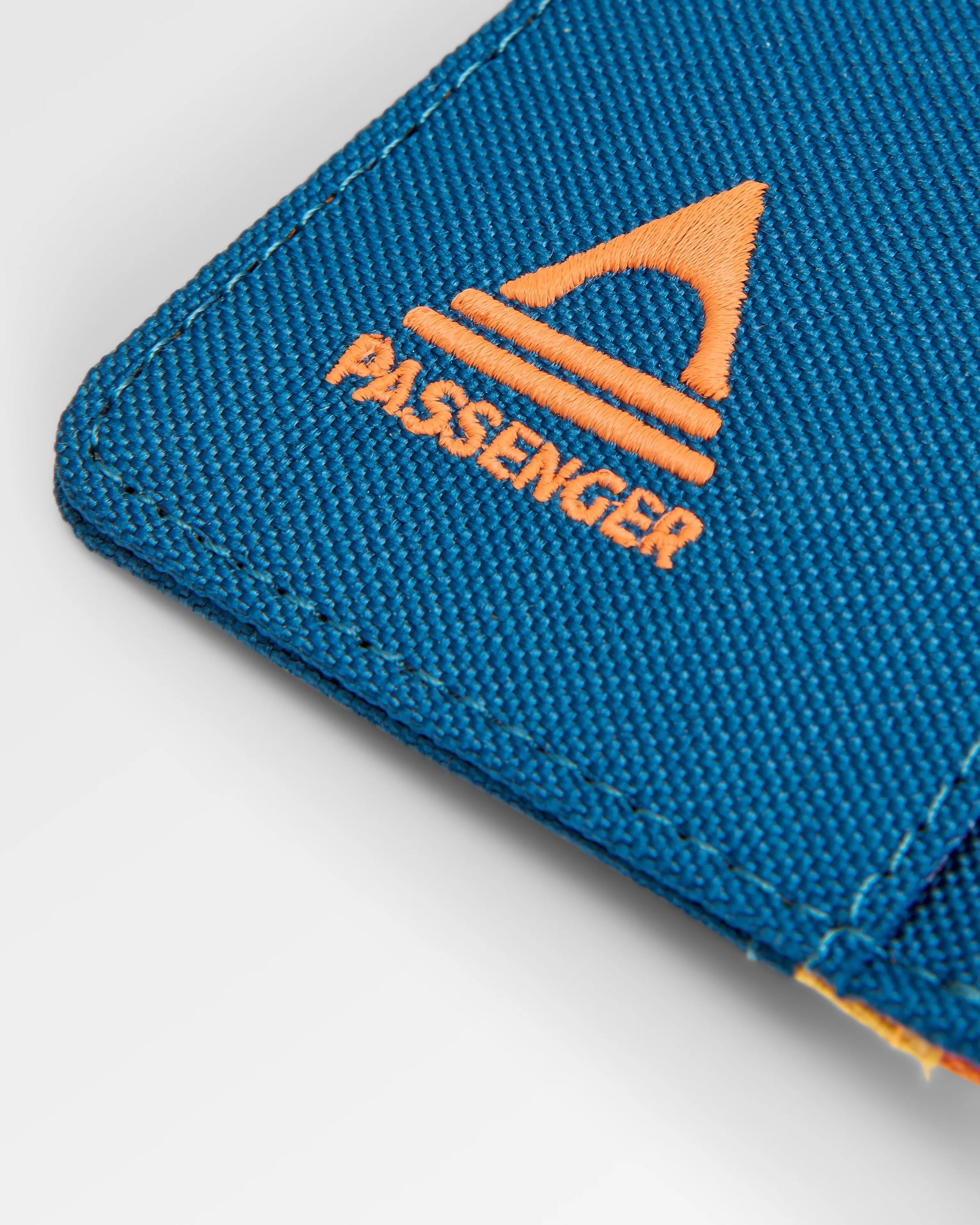 Mountain Recycled Card Holder - Tidal Blue Orange Multi - Flatlay