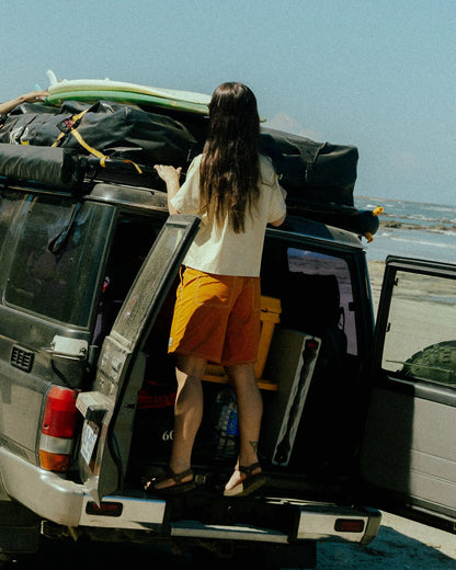 Searcher Longer Line 10" Boardshort - Retro Orange - Lifestyle