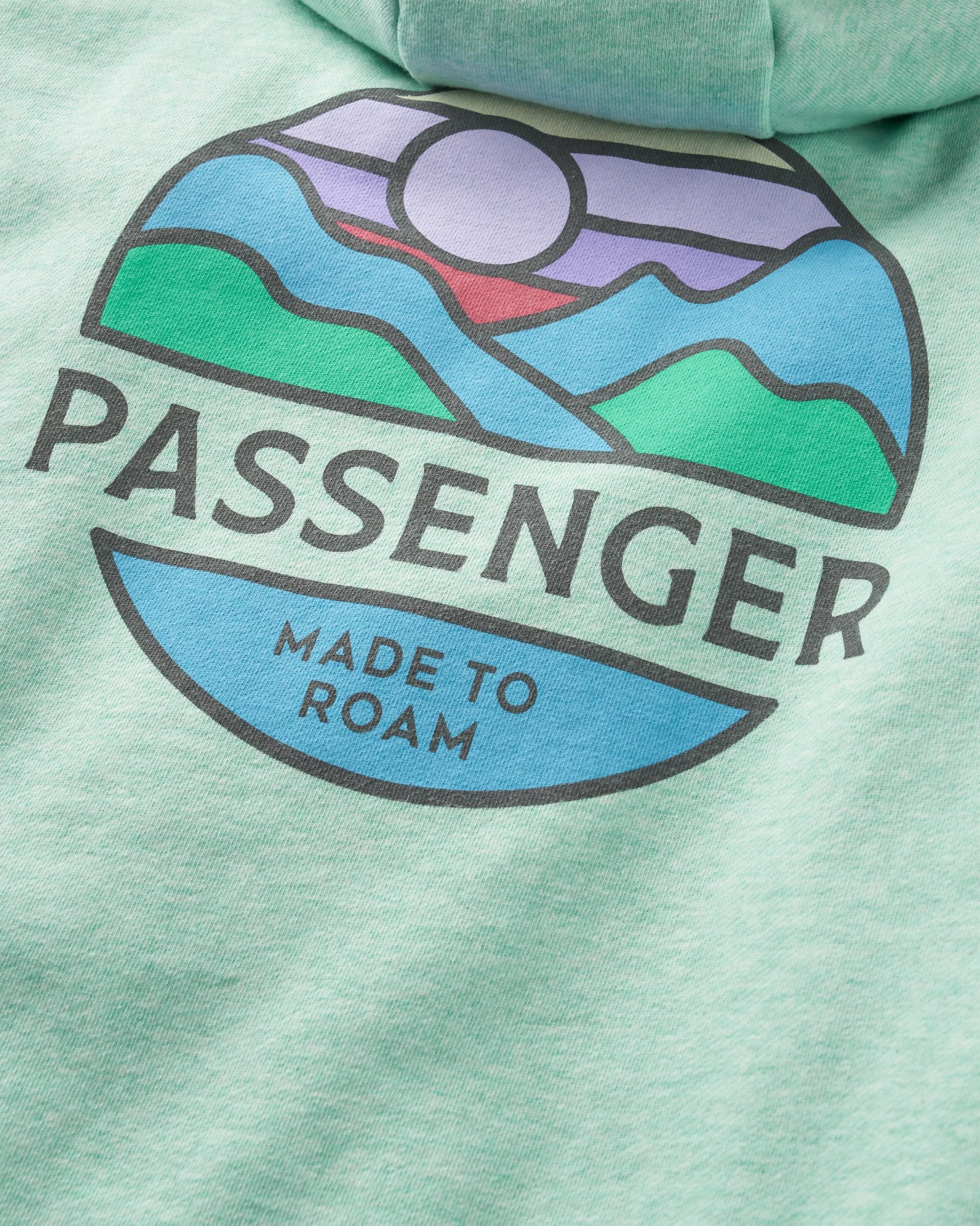 Laidback Organic Cotton Hoodie - Aqua Marl - Flatlay