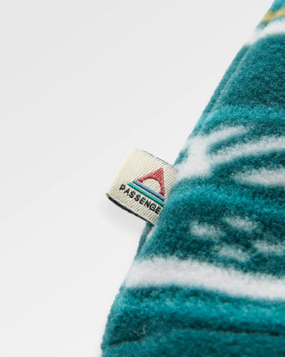 Ayla Micro Polartec® Fleece - Geo Stripe Mediterranean - Flatlay