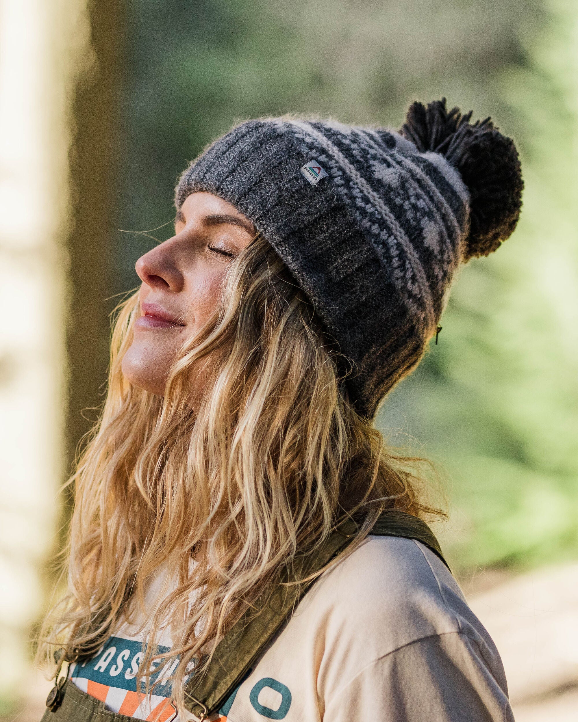Lodge Recycled Bobble Hat - Black - Lifestyle - Female