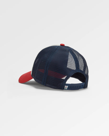 Heritage Mesh Snapback Cap - Navy/Red Spice