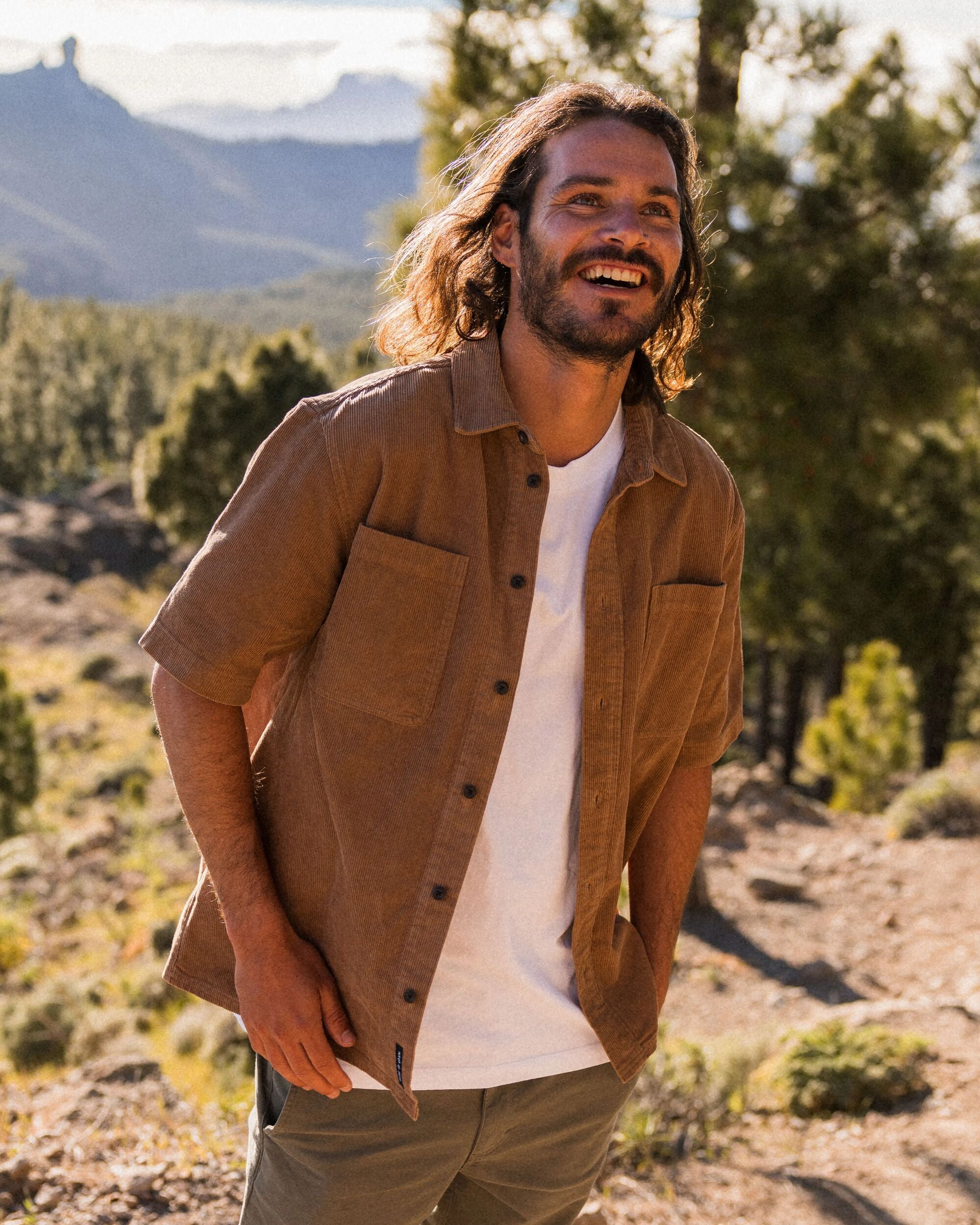 Backcountry Short Sleeve Cord Shirt - Toffee - Lifestyle