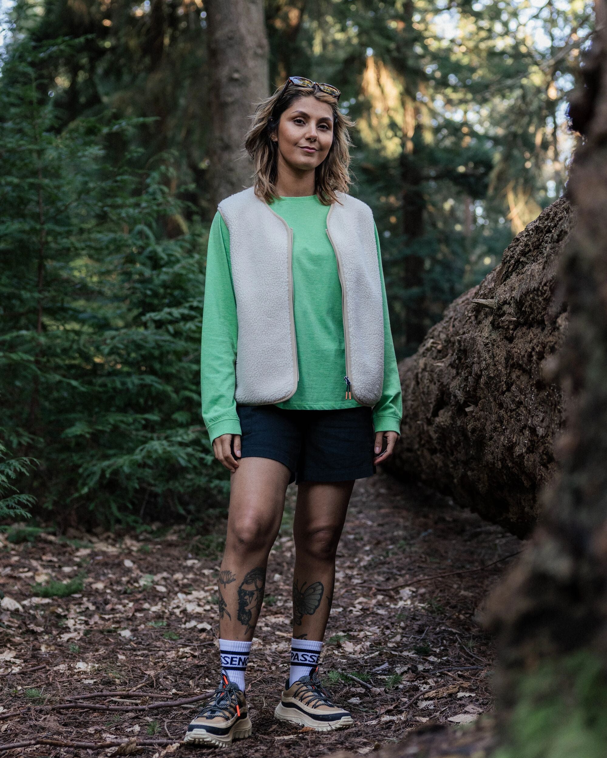 Legacy LS T-Shirt - True Green Marl - Lifestyle