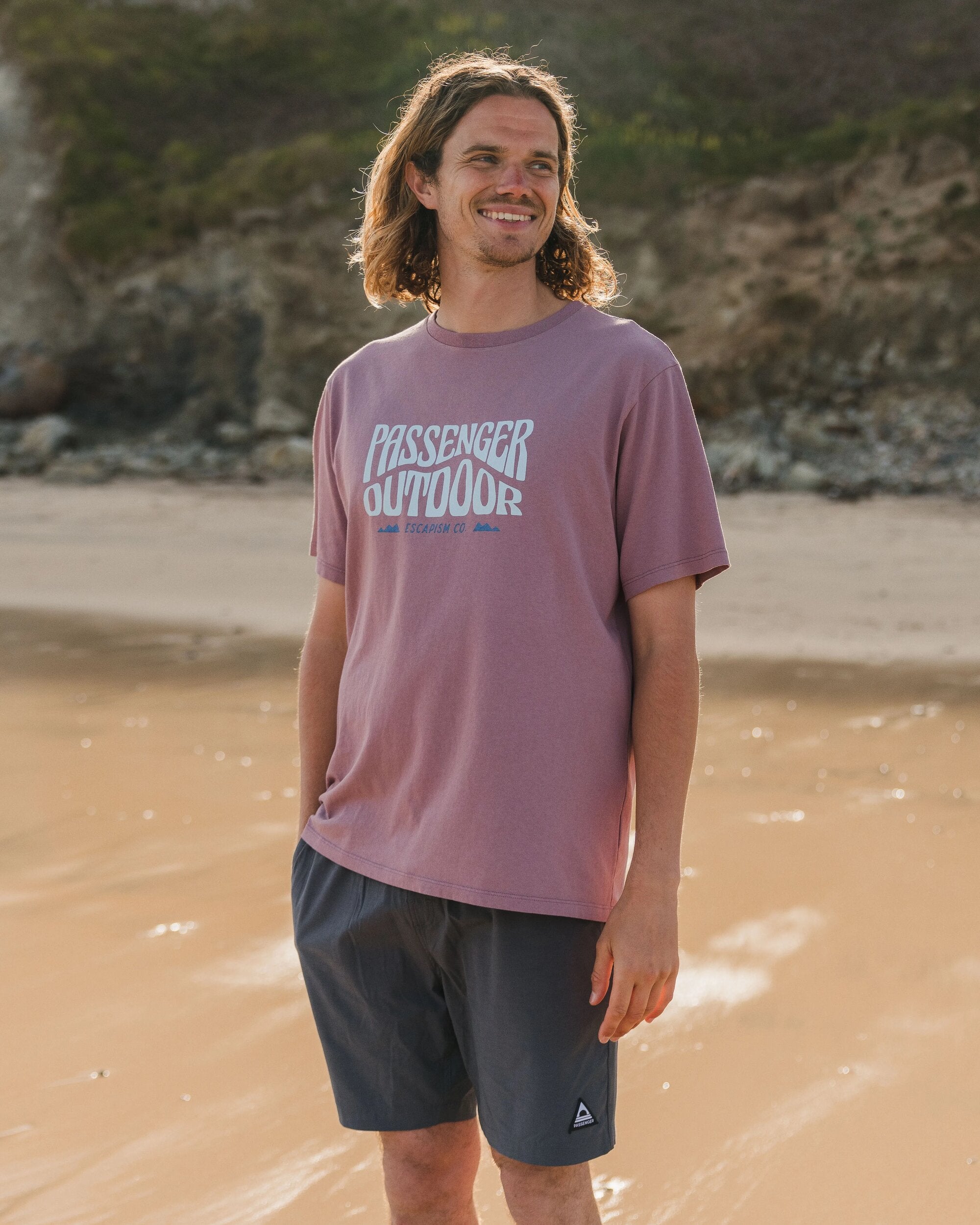 Yuca Recycled Cotton T-Shirt - Grape - Lifestyle