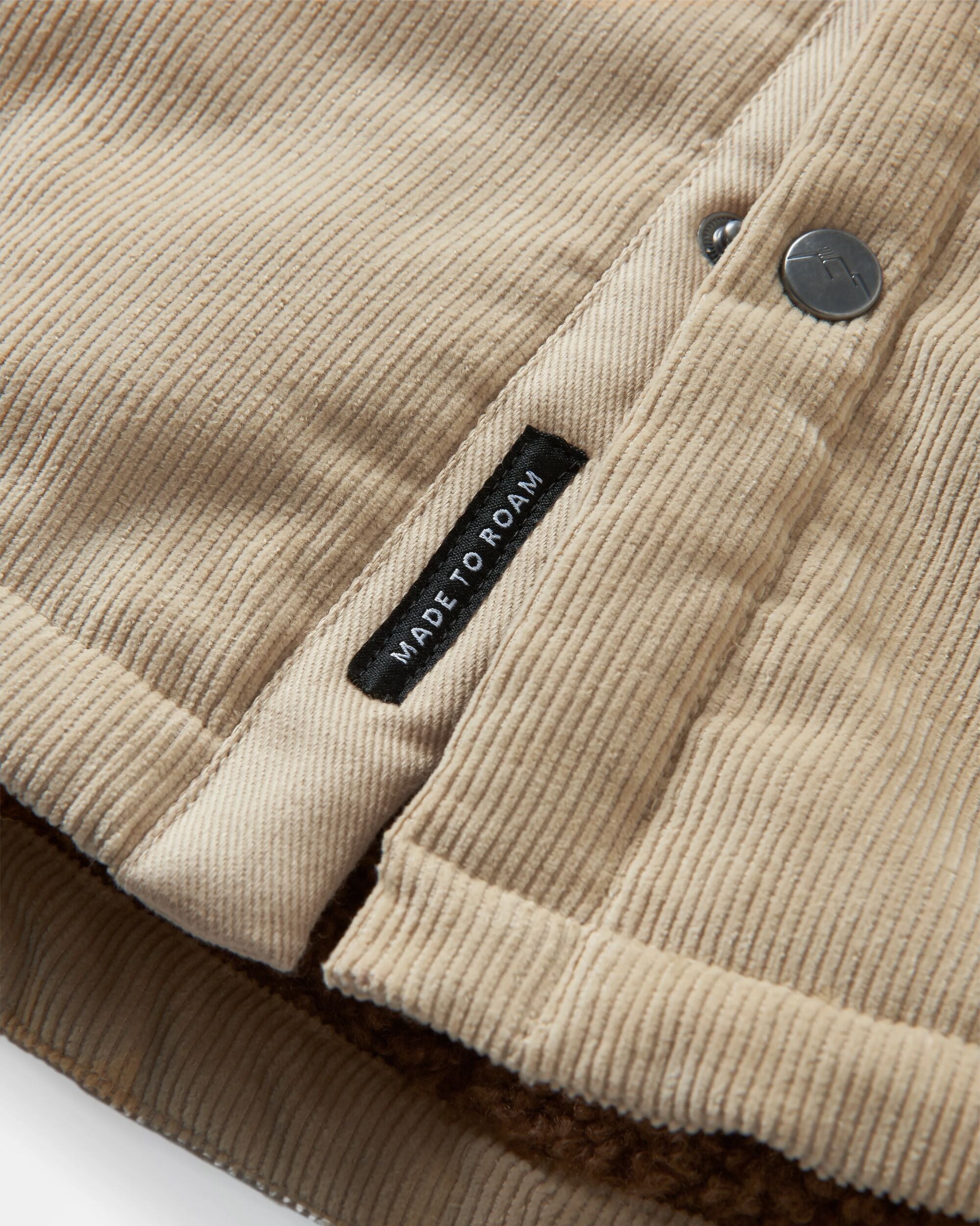 Kodiak 3.0 Sherpa Lined Cord Overshirt - Stone - Flatlay