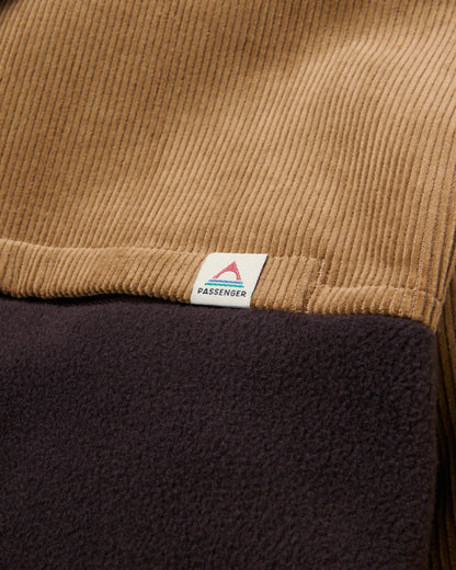 Somewhere Recycled Fleece - Caramel/Espresso - Flatlay