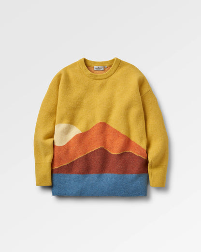 Vista Recycled Knitted Jumper - Amber Gold