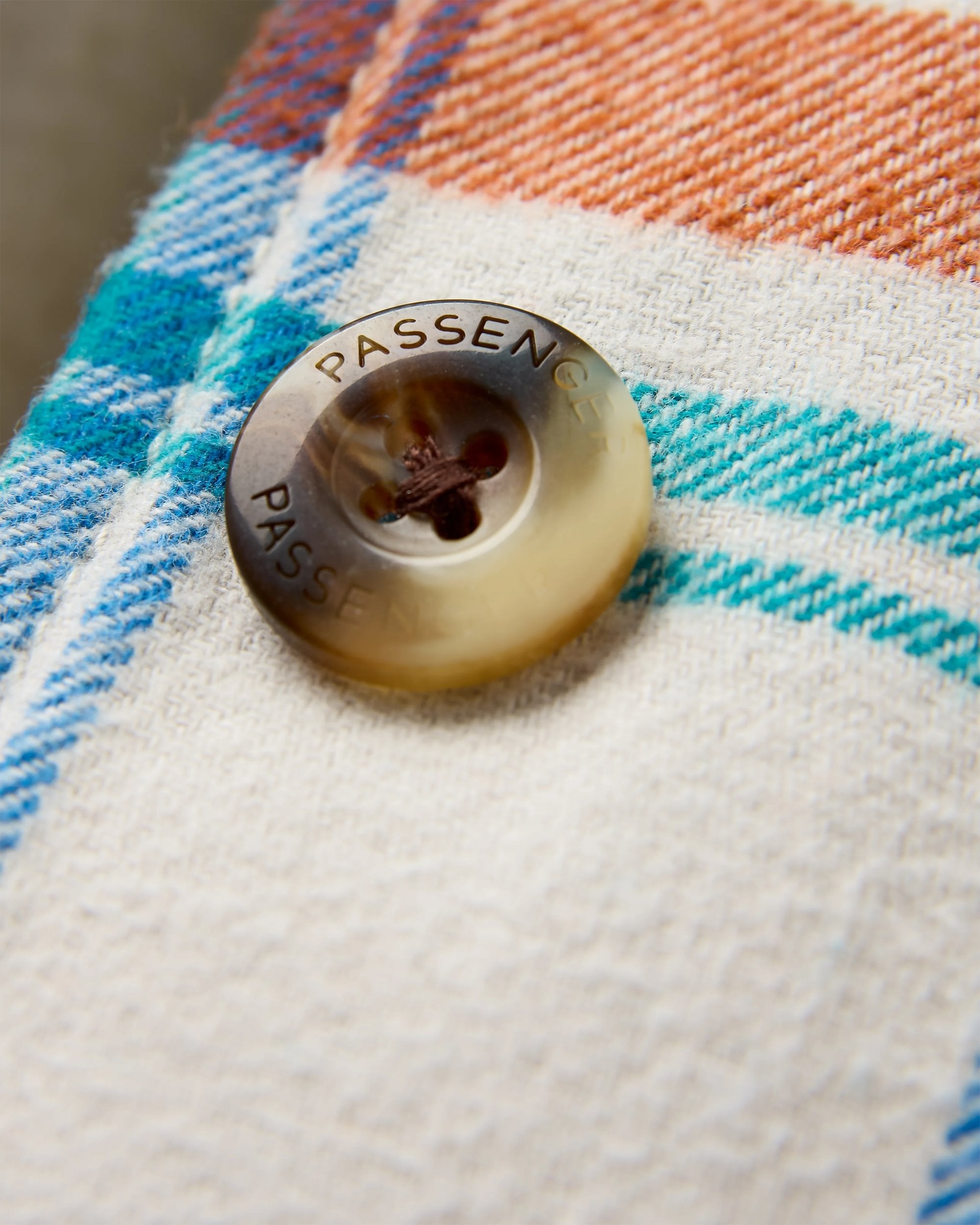 Flint Organic Cotton Overshirt - Vintage White Check - Flatlay