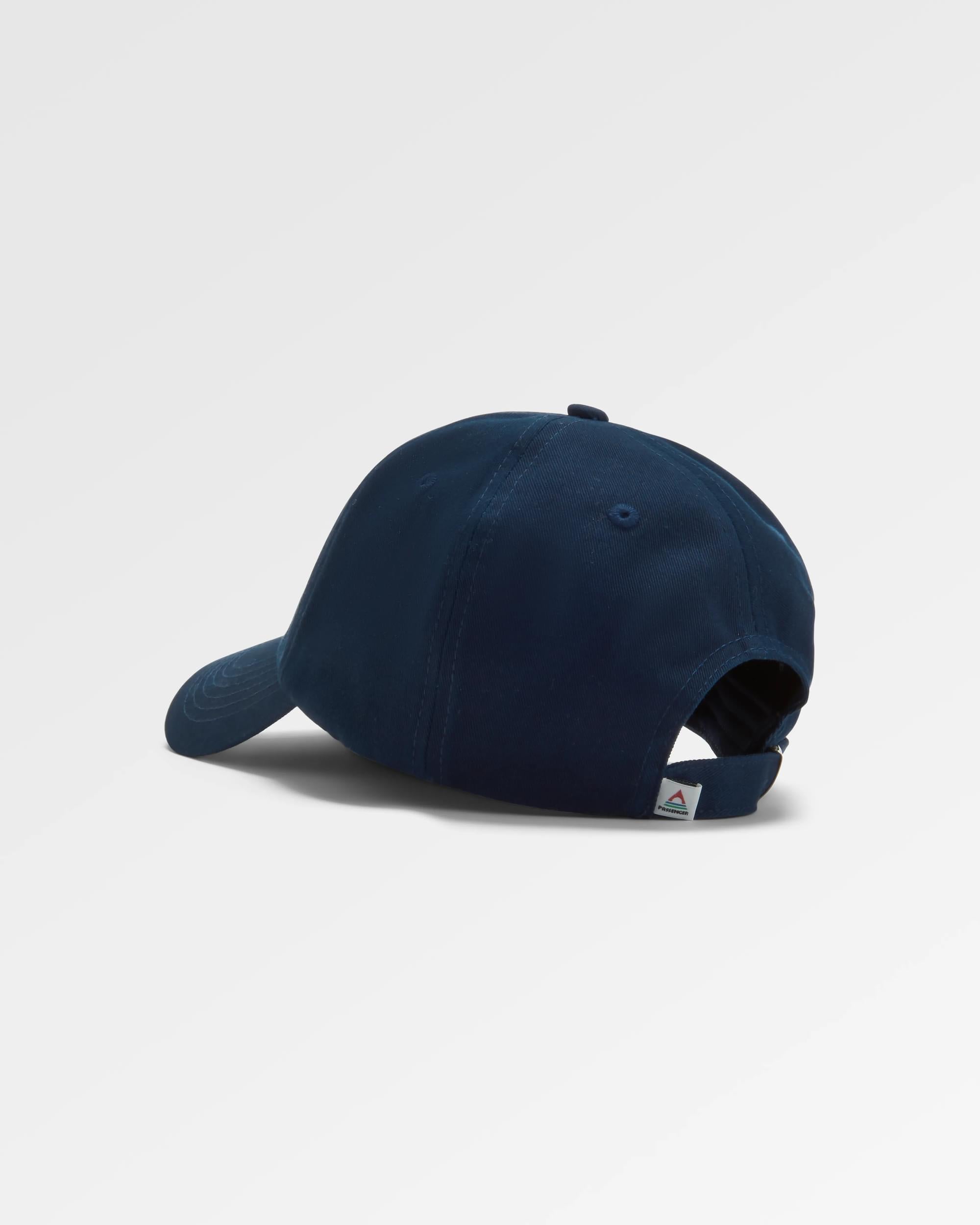 Classic Recycled Cotton 6 Panel Cap - Rich Navy - Flatlay