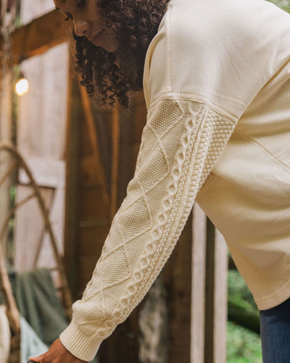 Aerial LS Knit Top - Oatmeal - Lifestyle