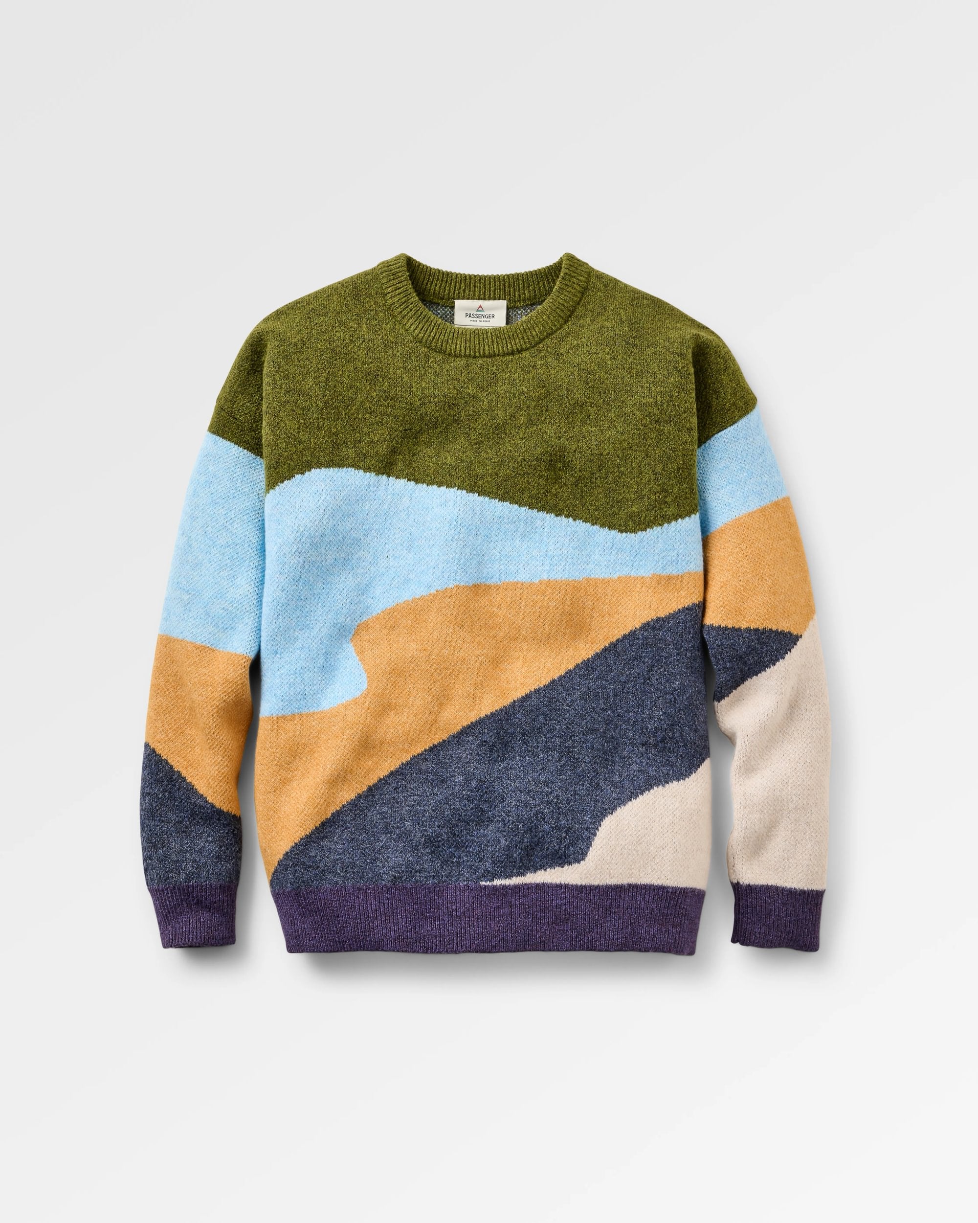 Scenic Recycled Knitted Jumper - Scenic Deep Plum - Flatlay