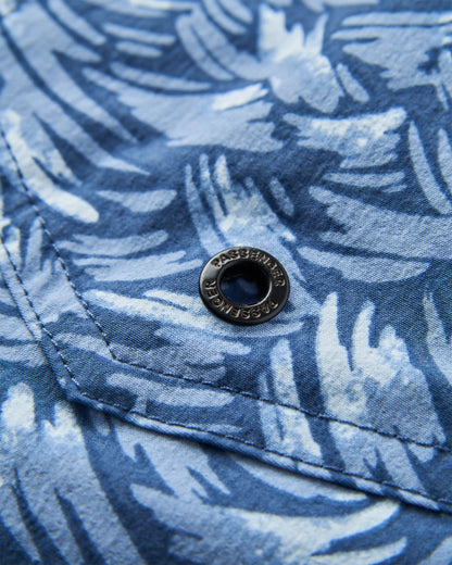 Drifter Beach Linerless Short - Waves Dark Denim - Flatlay
