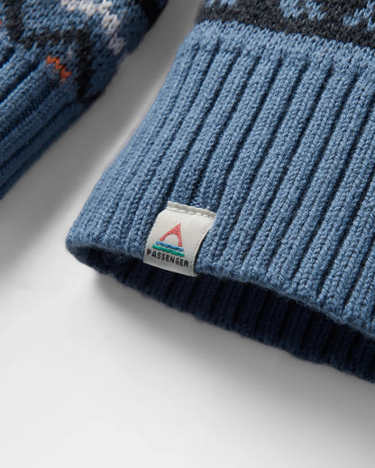 Stoked Knitted Jumper - Faded Denim Multi - Flatlay