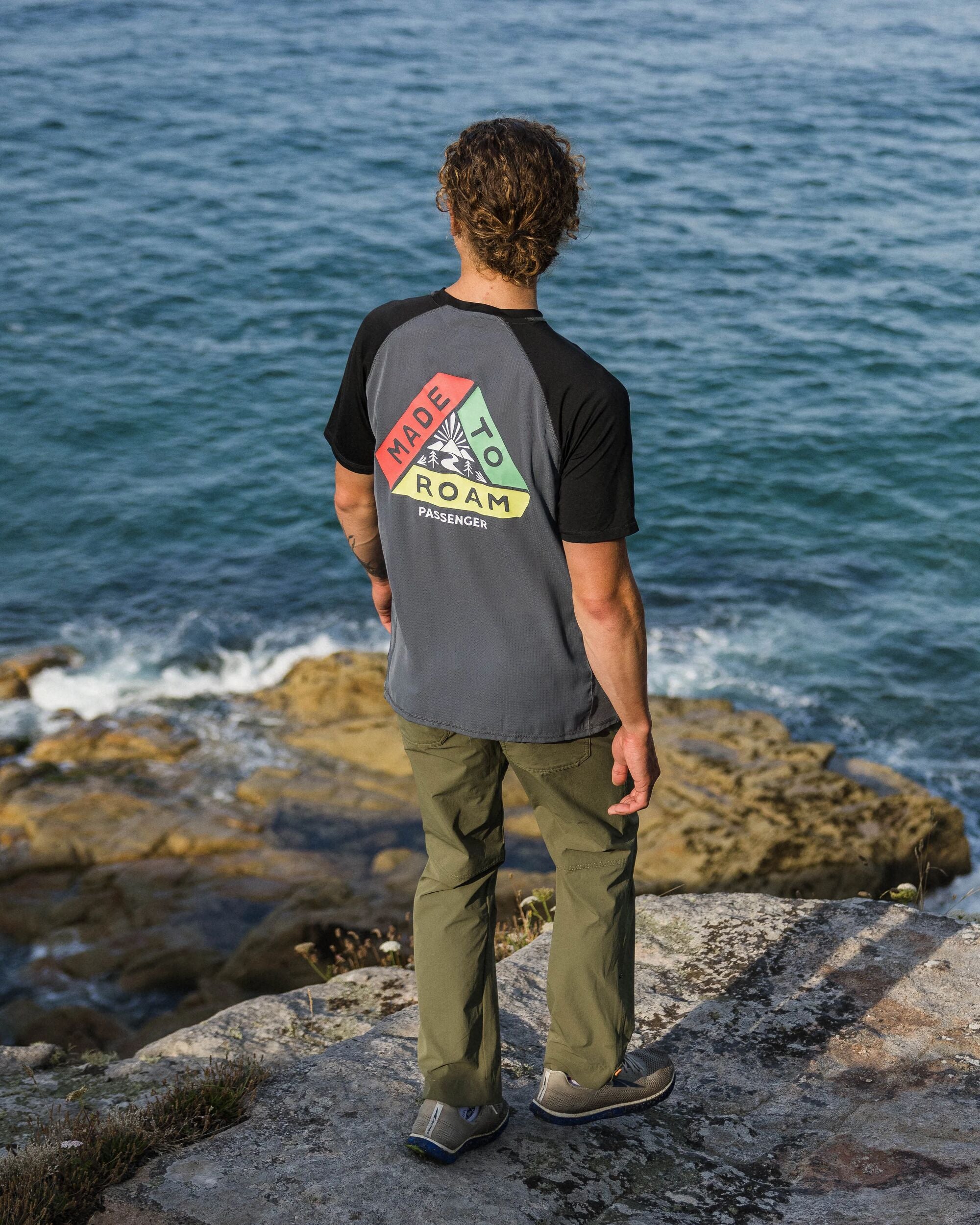 Dawn To Dusk Recycled Active T-shirt - Storm Grey - Lifestyle