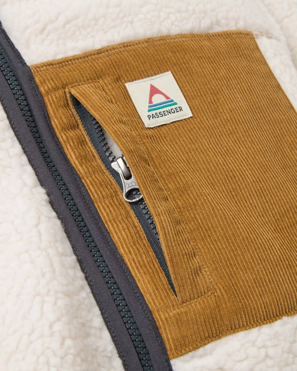 Trekker 2.0 Recycled Deep-Pile Sherpa Fleece - Warm Ivory - Flatlay