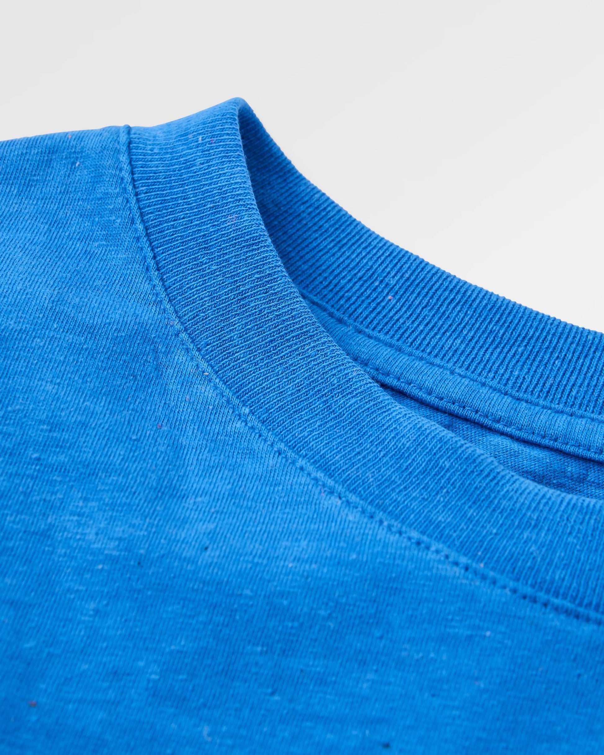 Elbio Recycled Relaxed Fit T-Shirt - Azure Blue Marl - Flatlay