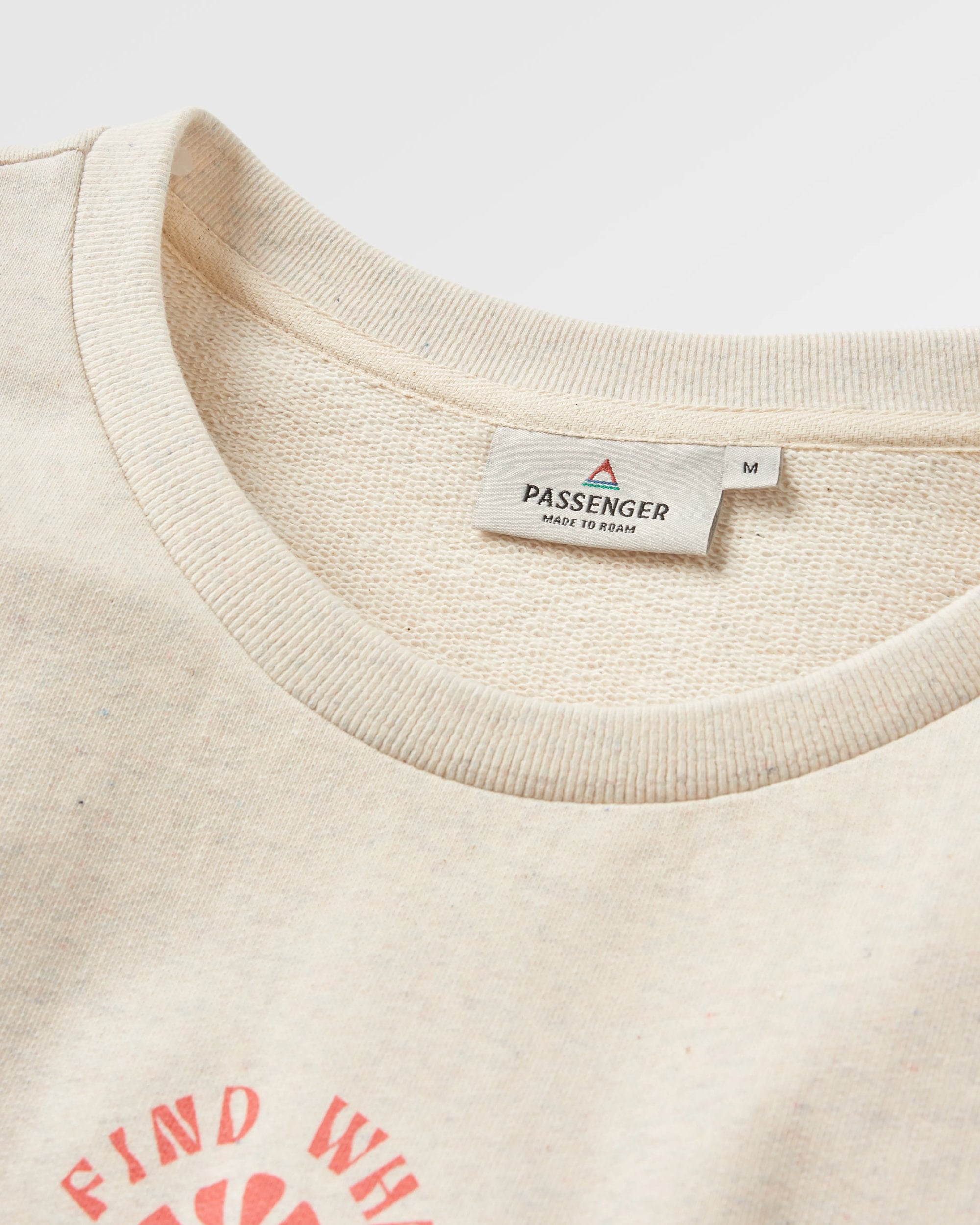 Discovery Recycled Cotton Sweatshirt - Milky Marl - Flatlay