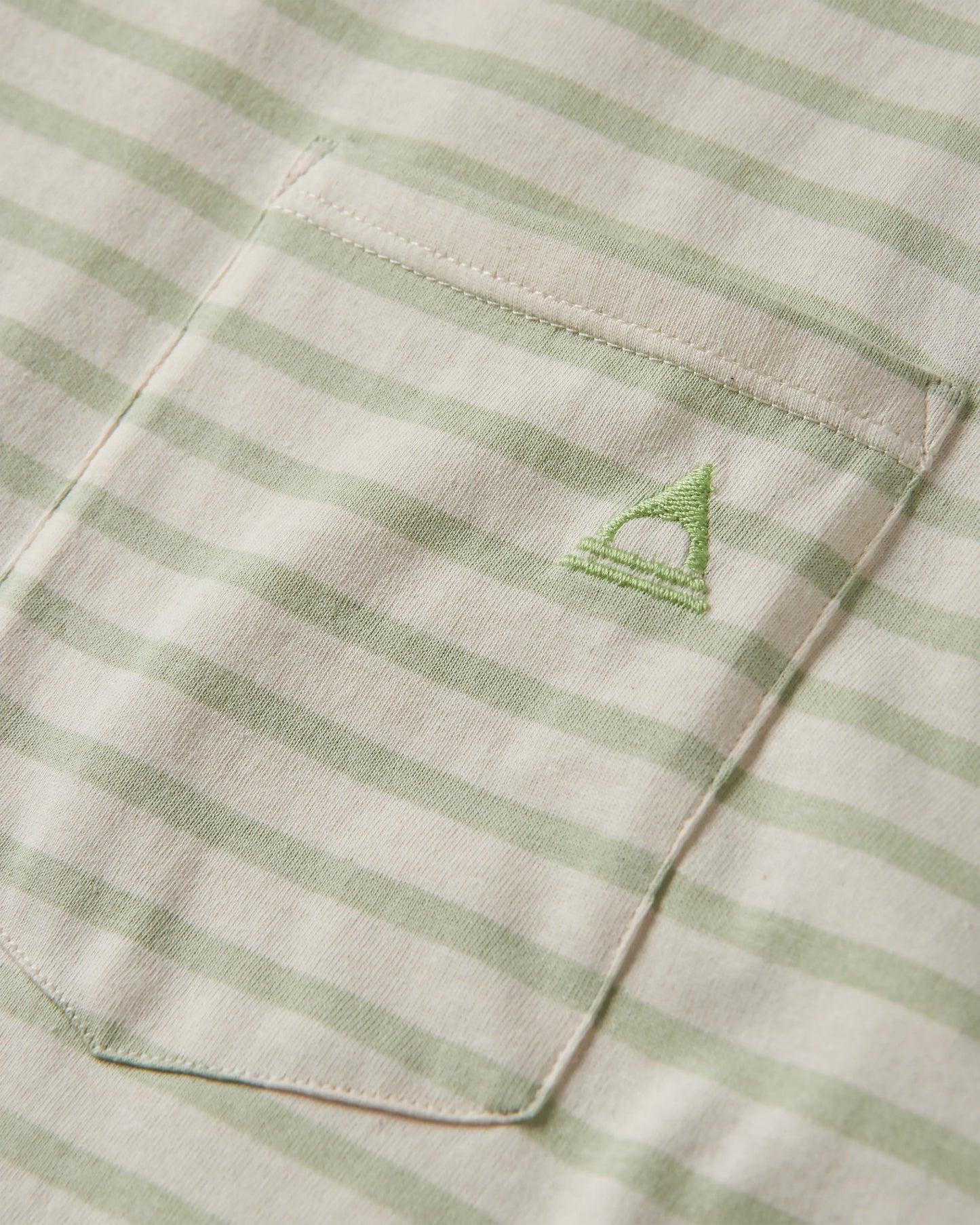 Zen Recycled Relaxed Fit T-Shirt - Apple Green Stripe