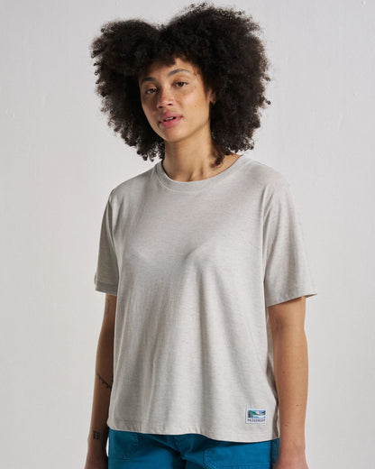 Legacy T-Shirt - Light Grey Marl - Studio Model