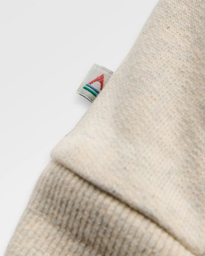 Patch Recycled Cotton Hoodie - Milky Marl - Flatlay