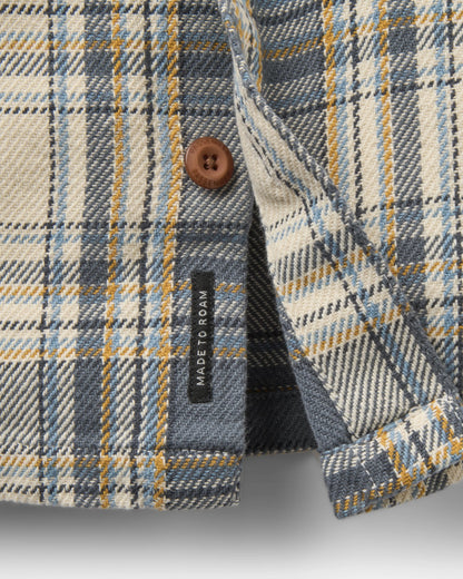 Island Twill Shirt - Off White Check - Flatlay