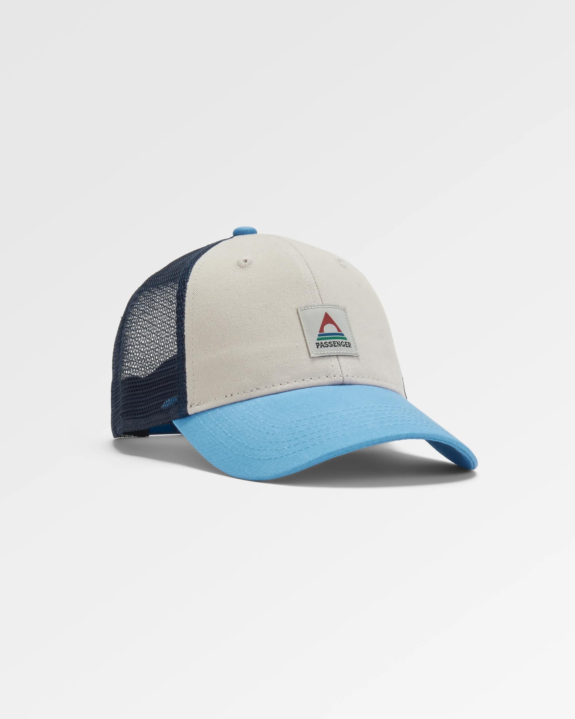 Heritage Mesh Snapback Cap - Cornflower - Flatlay