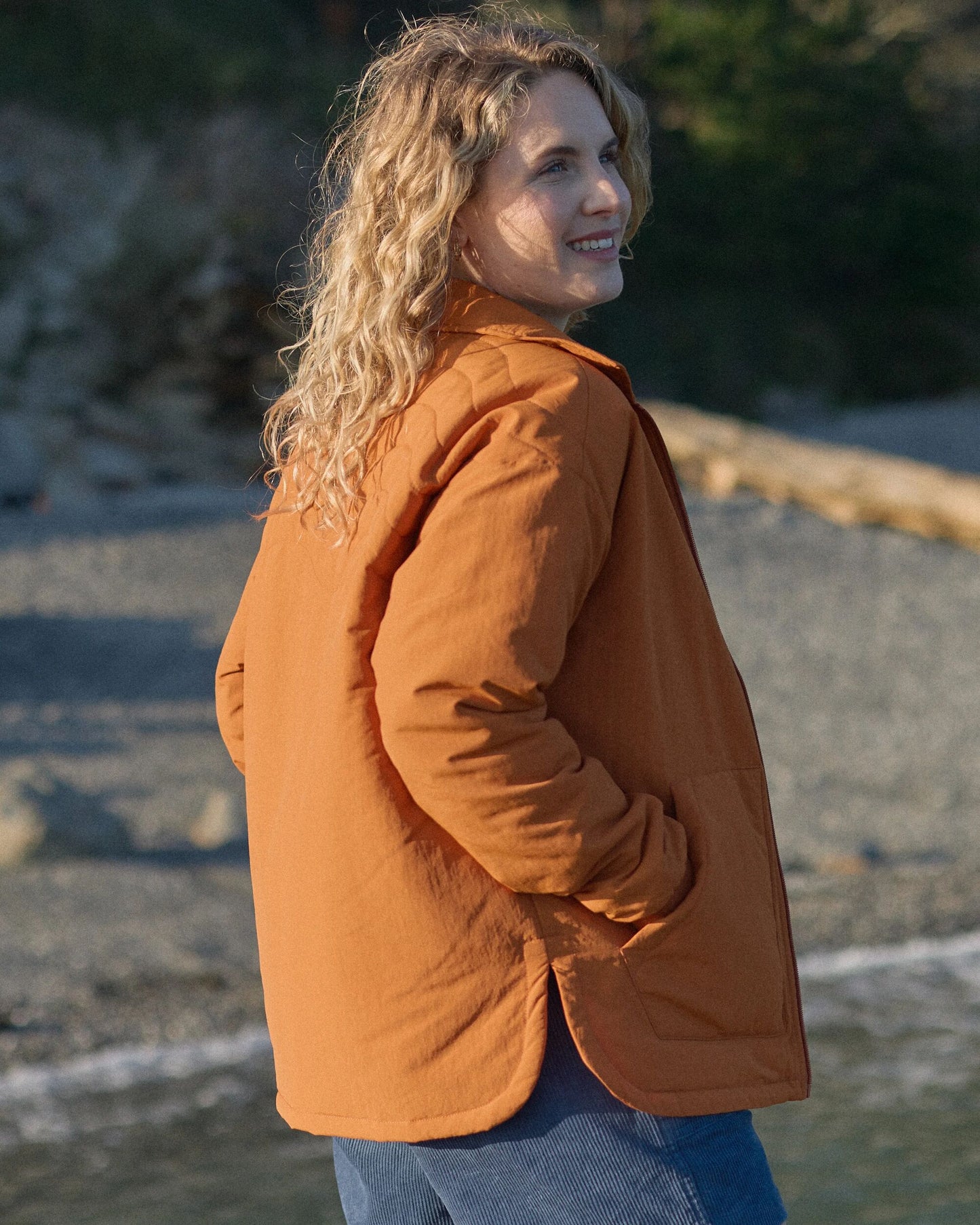 Tasi Recycled Insulated Jacket - Sunset Orange - Lifestyle