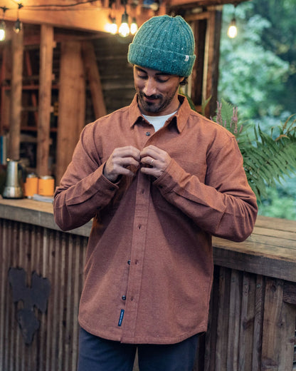 Backcountry Flannel Shirt - Cappuccino/Dusty Ochre