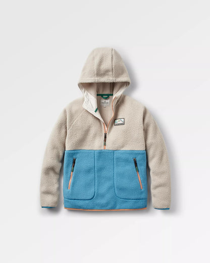 Maine 2.0 Colour Block 1/2 Zip Recycled Sherpa Fleece - Atlantic Blue