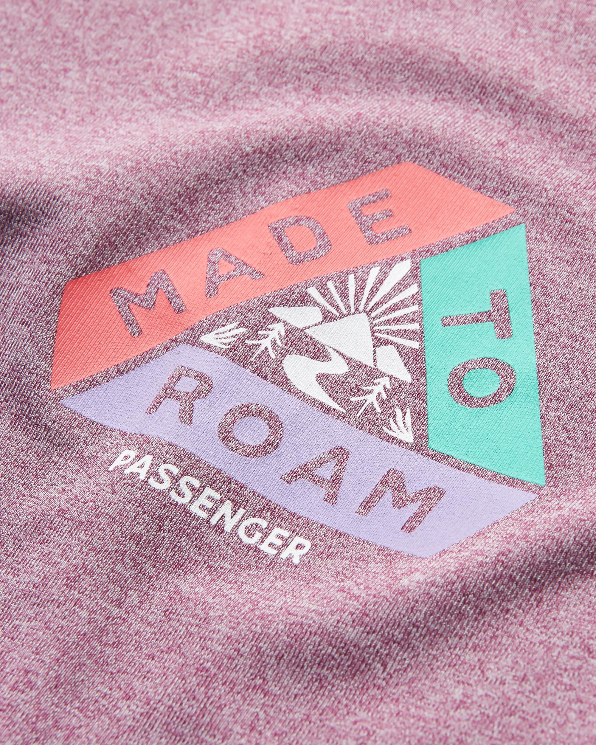 Pacifica Recycled Active LS Top - Berry Marl - Flatlay