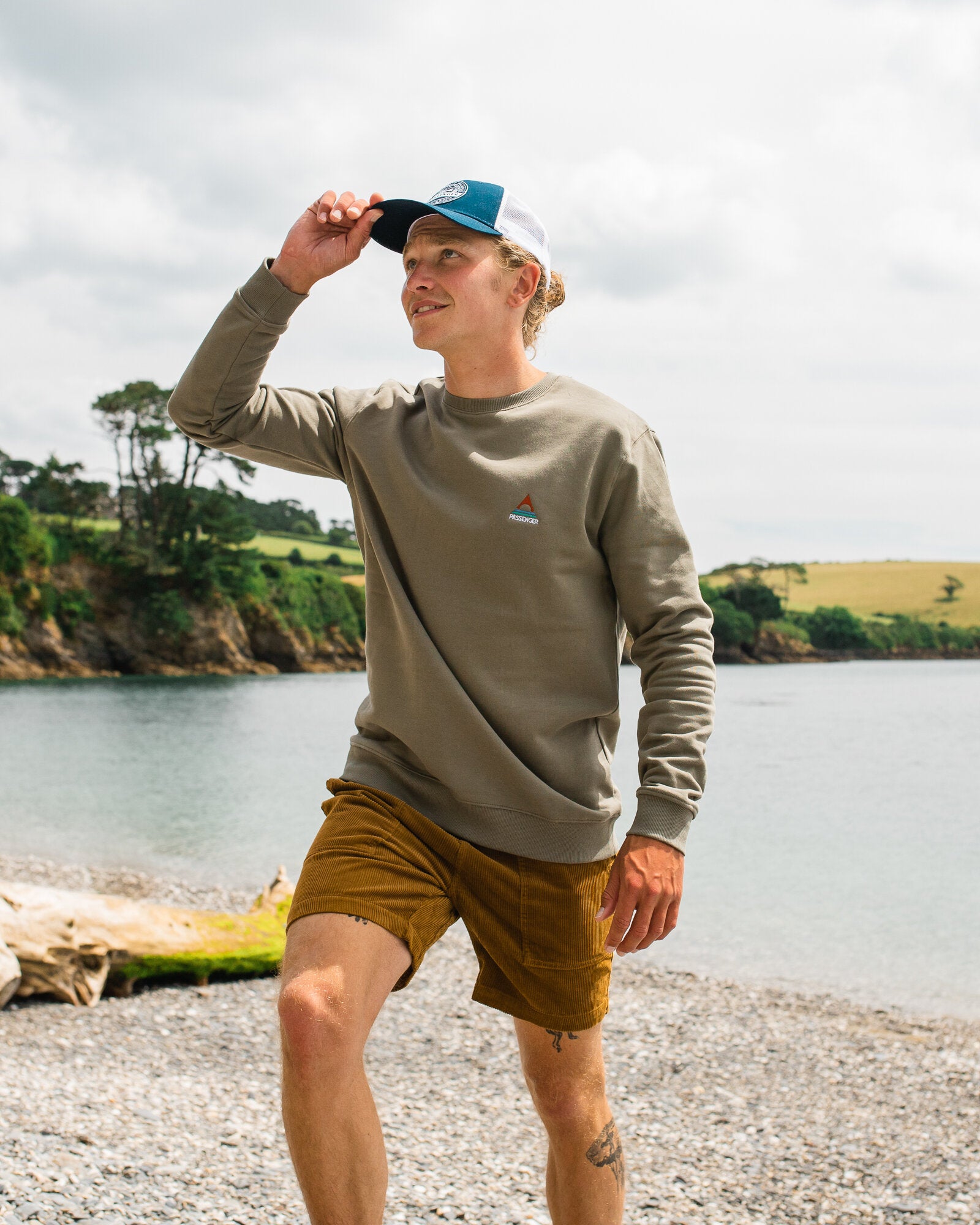 Vita Organic Cotton Sweatshirt - Dusty Olive - Lifestyle