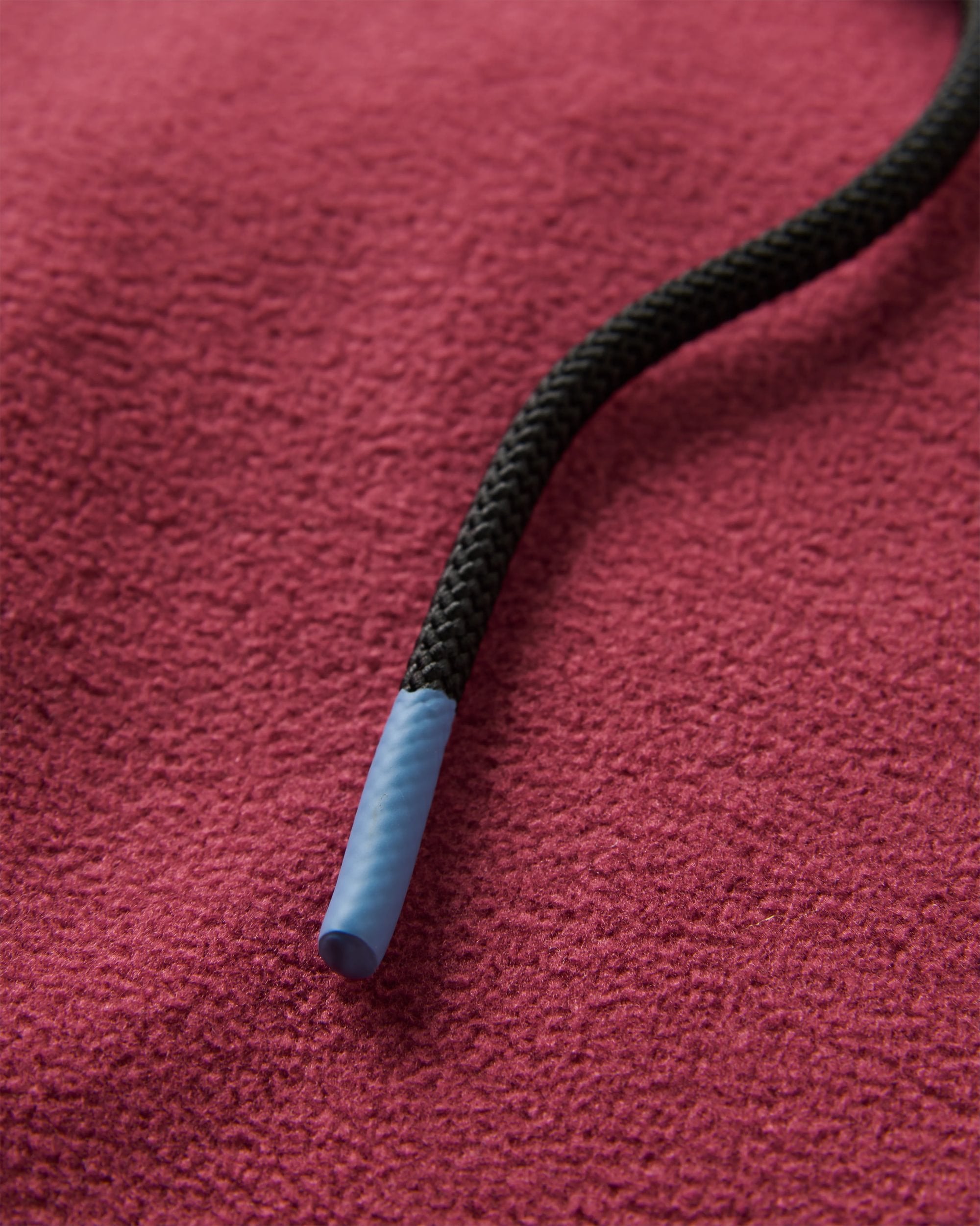 Ayla Micro Polartec® Hooded Fleece - Maroon - Flatlay