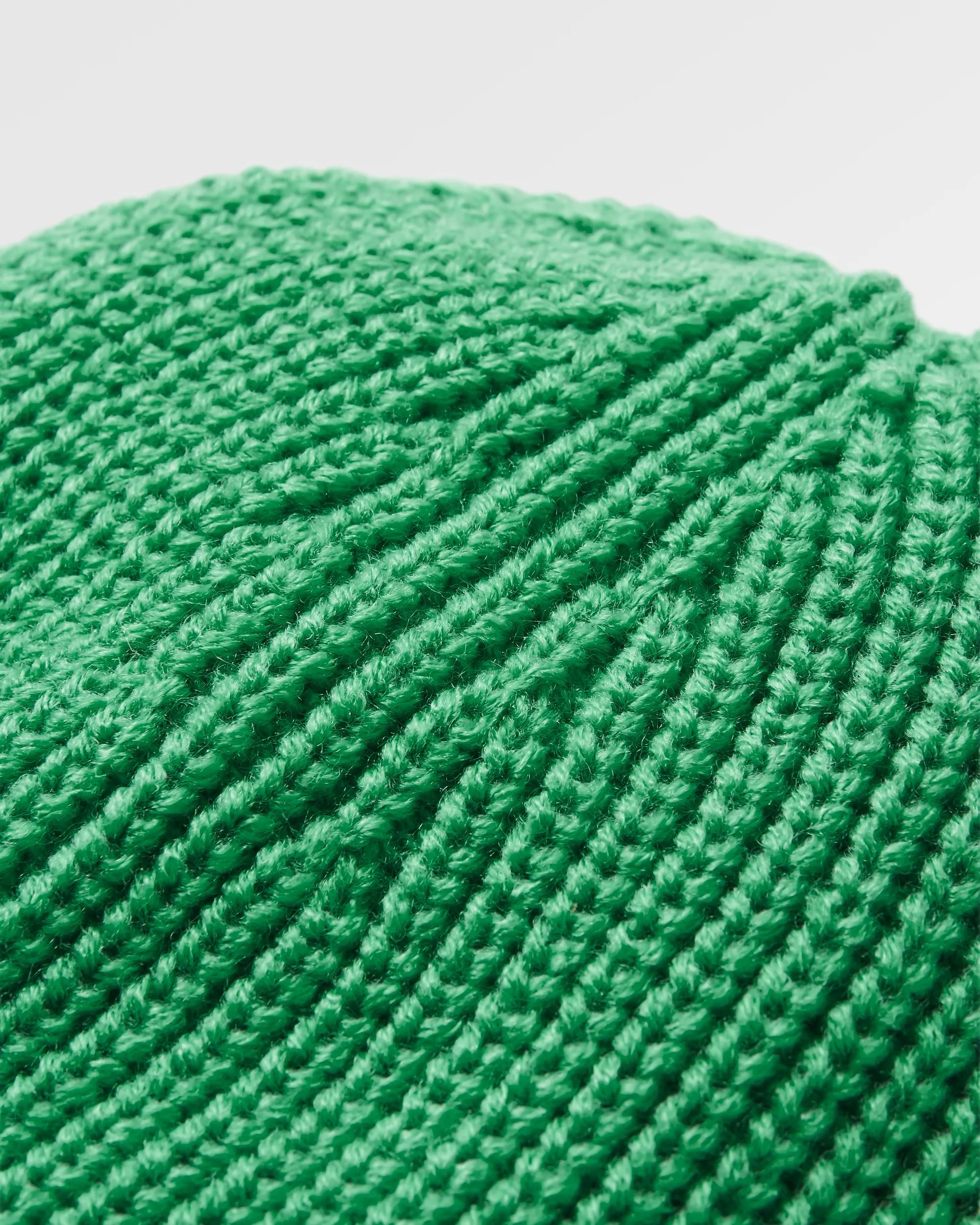 Compass Recycled Beanie - Green Spruce - Flatlay