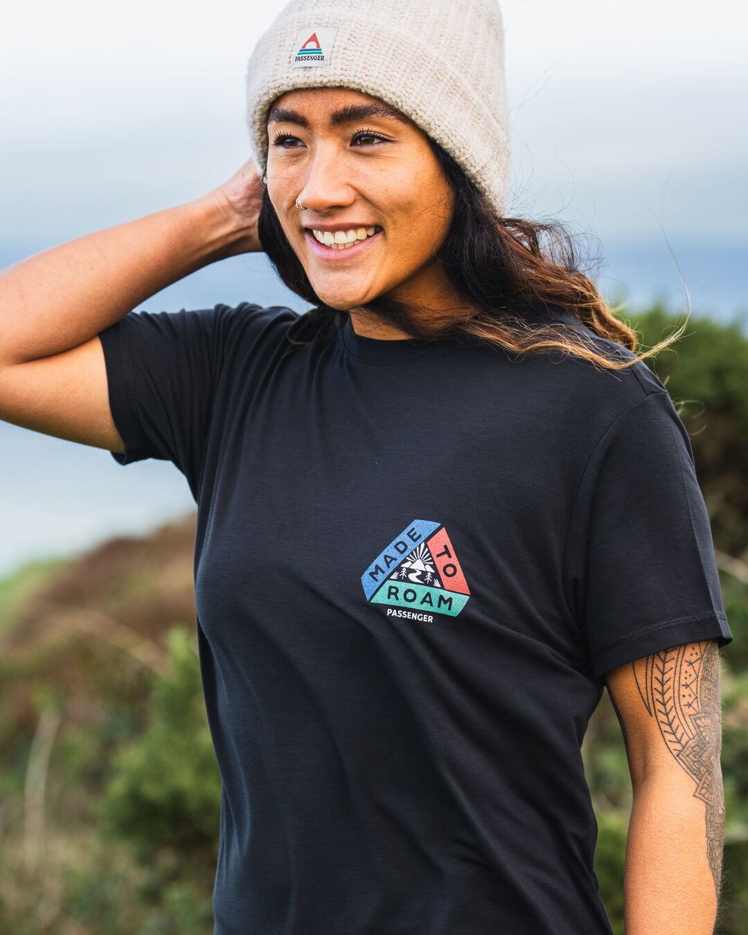 Aurora Recycled Active T-Shirt - Black - Lifestyle