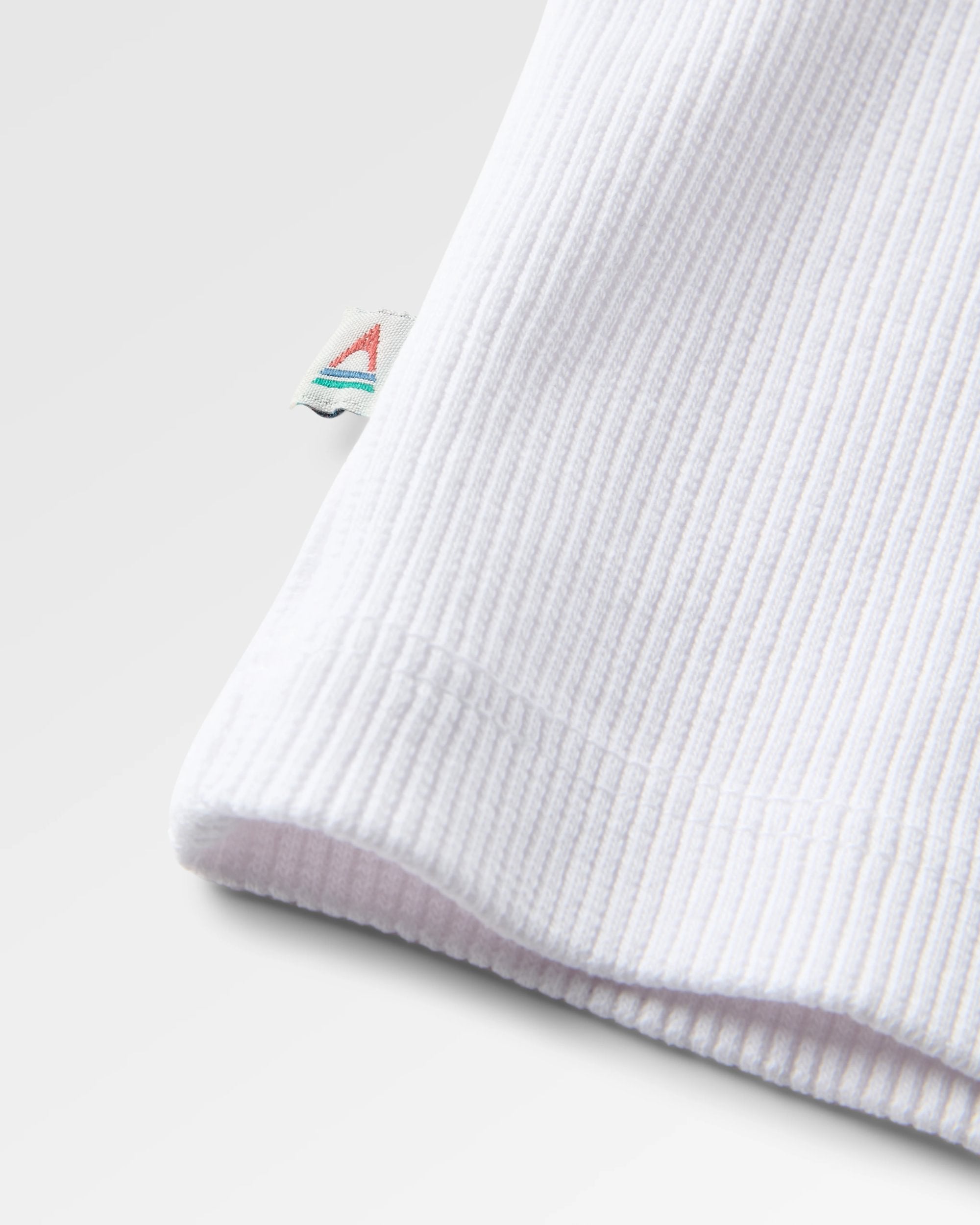 Dawning Ribbed Scoop Neck Vest - White - Flatlay