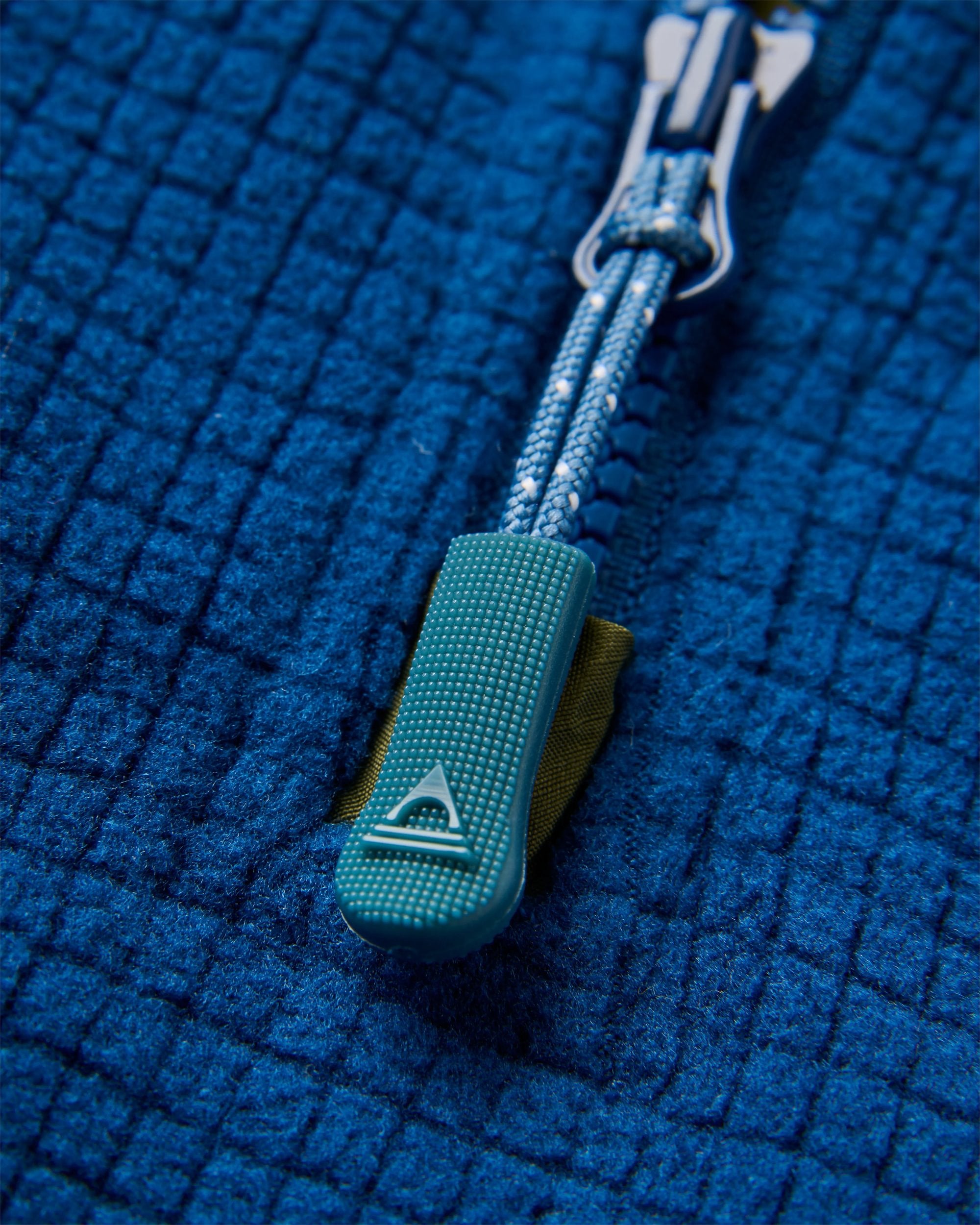 Forestscape Recycled Fleece Hoodie - Blue Navy - Flatlay