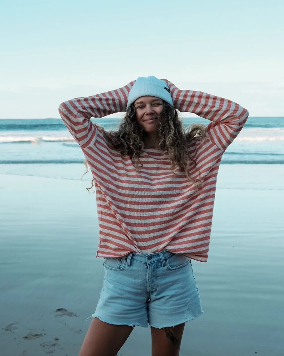 Panorama Striped LS T-Shirt - Shell Pink Stripe