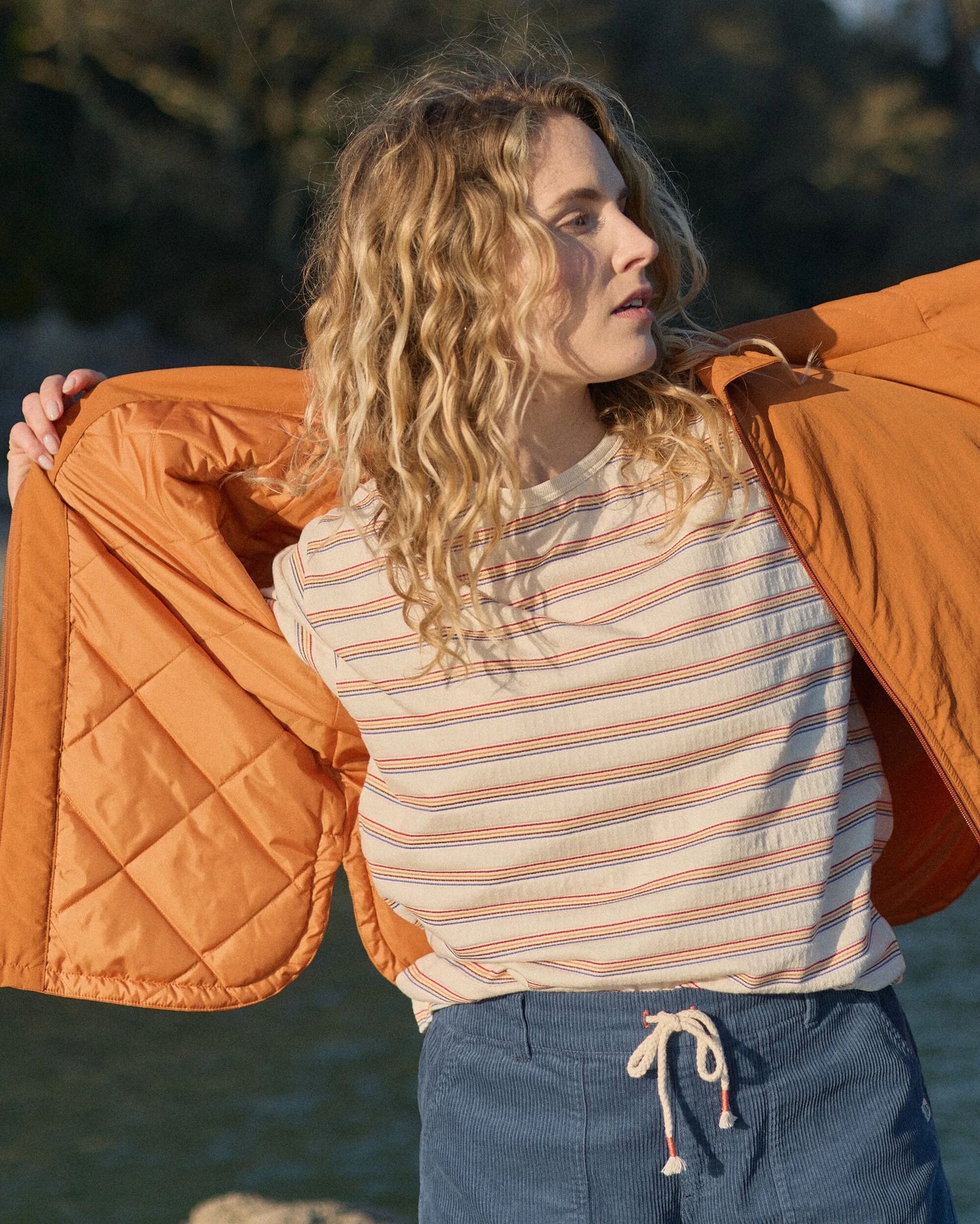 Tasi Recycled Insulated Jacket - Sunset Orange - Lifestyle