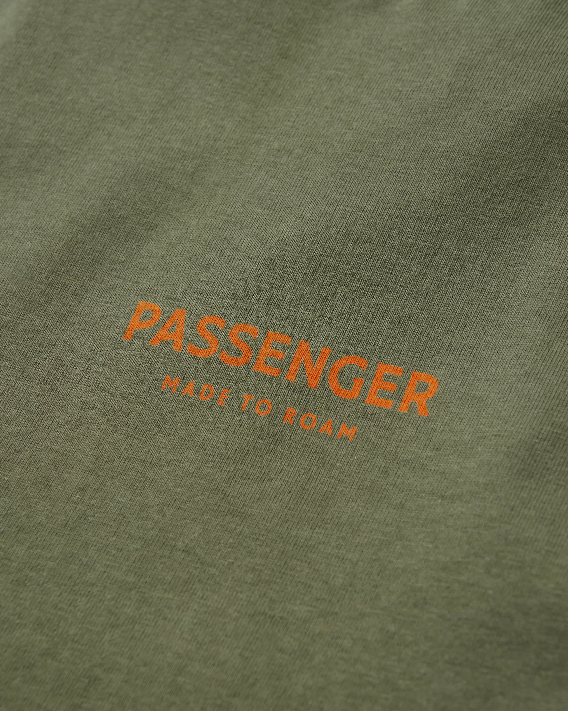 Passenger Recycled Cotton T-Shirt - Khaki - Flatlay