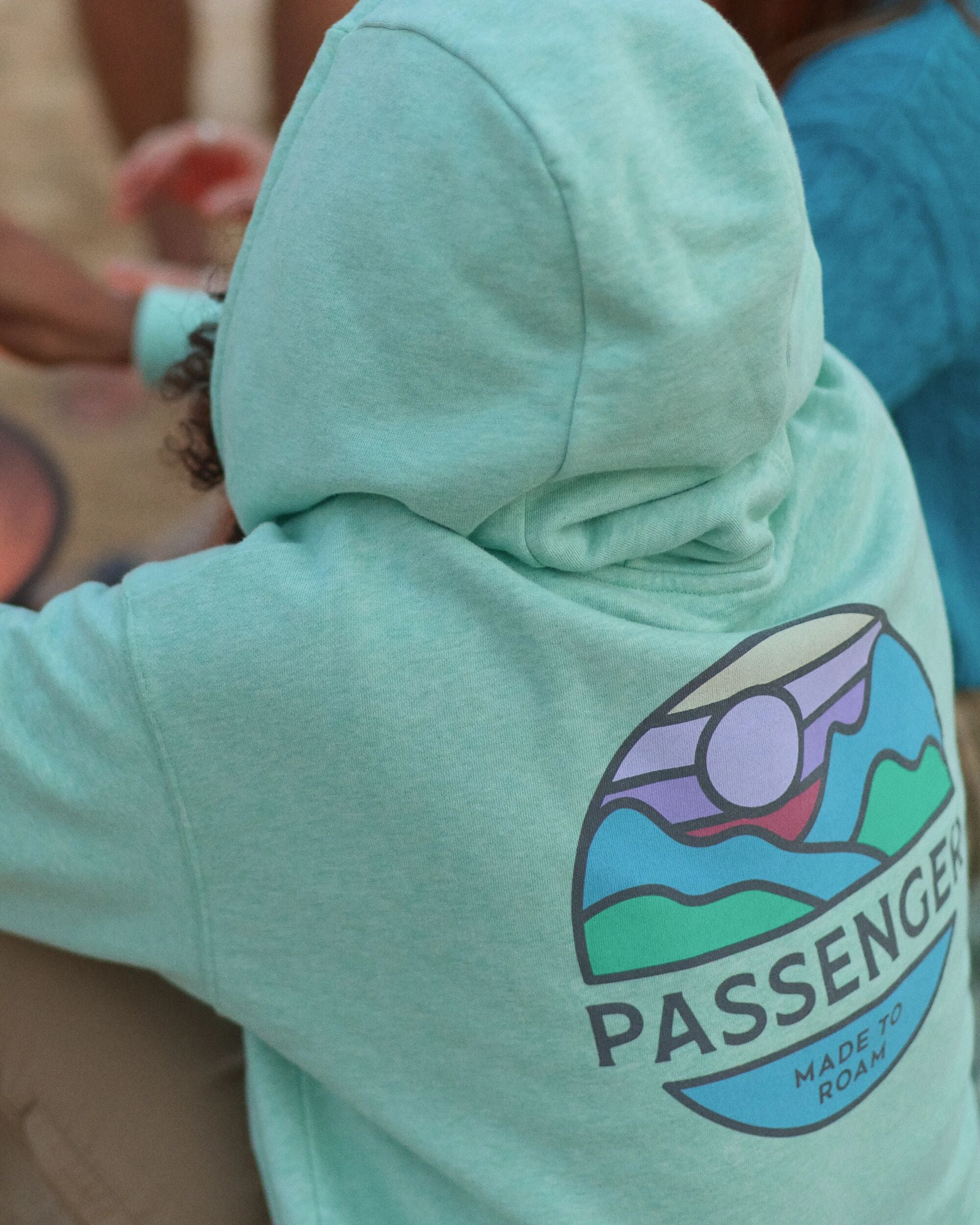 Laidback Organic Cotton Hoodie - Aqua Marl - Lifestyle